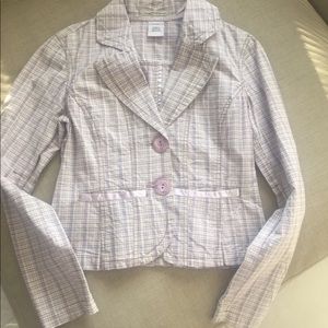 Z.CAVARICCI LAVENDER PLAID COTTON SPRING JACKET